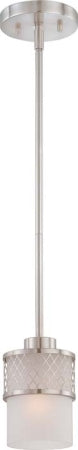 Nuvo Lighting - 60-4688 - One Light Mini Pendant - Fusion - Brushed Nickel from Lighting & Bulbs Unlimited in Charlotte, NC