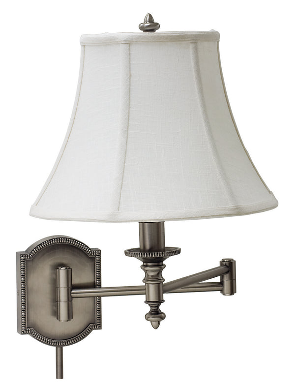 One Light Wall Sconce from the Decorative Wall Swing Collection in Antique Silver Finish by House of Troy