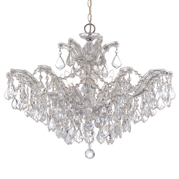 Crystorama - 4439-CH-CL-MWP - Six Light Chandelier - Maria Theresa - Polished Chrome from Lighting & Bulbs Unlimited in Charlotte, NC