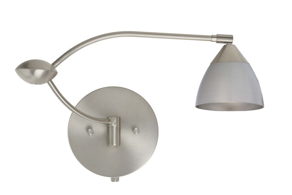 Besa - 1WU-1858MN-SN - One Light Swing Arm Wall Sconce - Divi - Satin Nickel from Lighting & Bulbs Unlimited in Charlotte, NC