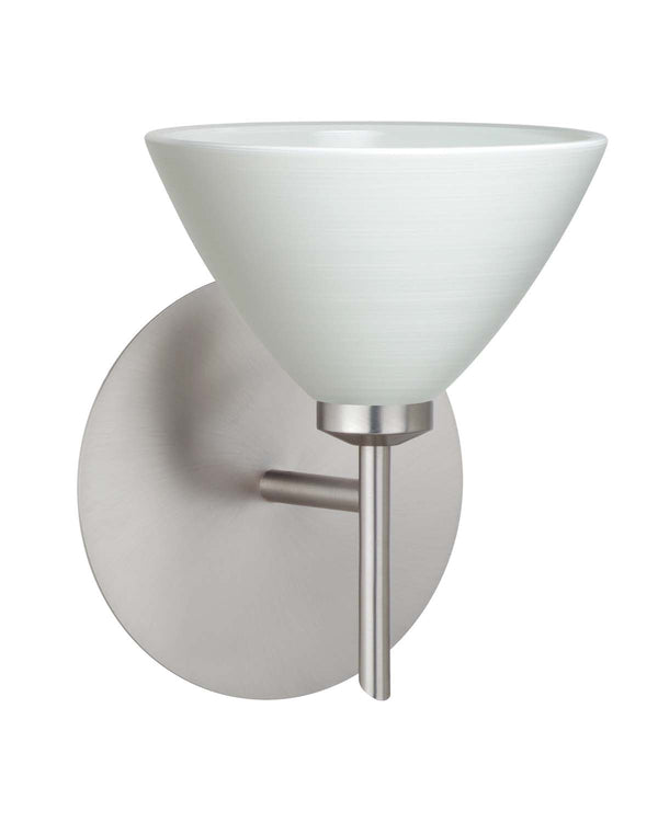 Besa - 1SW-1743KR-SN - One Light Wall Sconce - Domi - Satin Nickel from Lighting & Bulbs Unlimited in Charlotte, NC