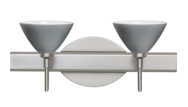 Besa - 2SW-1743TN-SN - Two Light Wall Sconce - Domi - Satin Nickel from Lighting & Bulbs Unlimited in Charlotte, NC