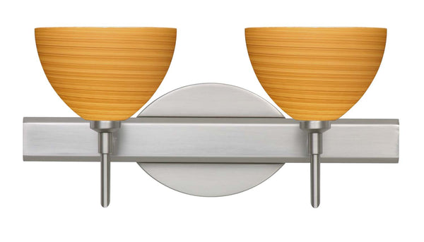 Besa - 2SW-4679OK-SN - Two Light Wall Sconce - Brella - Satin Nickel from Lighting & Bulbs Unlimited in Charlotte, NC