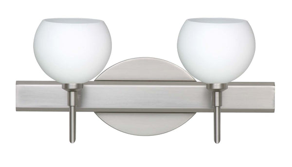 Besa - 2SW-565807-SN - Two Light Wall Sconce - Palla - Satin Nickel from Lighting & Bulbs Unlimited in Charlotte, NC