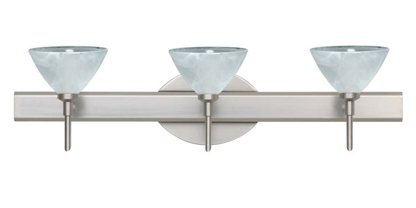 Besa - 3SW-174352-SN - Three Light Wall Sconce - Domi - Satin Nickel from Lighting & Bulbs Unlimited in Charlotte, NC