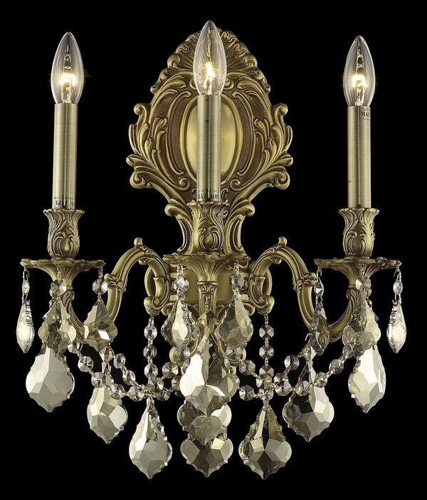 Elegant Lighting - 9603W14FG-GT/RC - Three Light Wall Sconce - Monarch - French Gold from Lighting & Bulbs Unlimited in Charlotte, NC