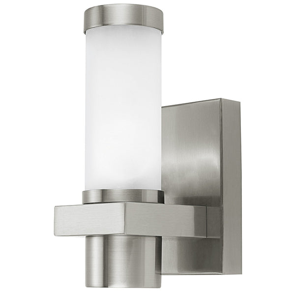 Eglo USA - 86385A - One Light Outdoor Wall Mount - Konya - Matte Nickel from Lighting & Bulbs Unlimited in Charlotte, NC