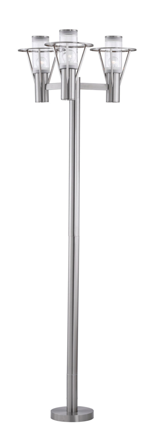 Eglo USA - 88118A - Three Light Outdoor Lamp - Belfast - Stainless Steel from Lighting & Bulbs Unlimited in Charlotte, NC