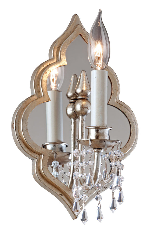 Corbett Lighting - 161-11 - One Light Wall Sconce - Bijoux - Silver Leaf With Antique Mist from Lighting & Bulbs Unlimited in Charlotte, NC