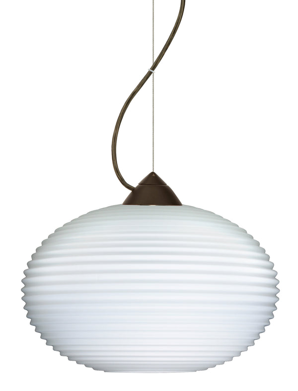 Besa - 1KX-491307-BR - One Light Pendant - Pape - Bronze from Lighting & Bulbs Unlimited in Charlotte, NC