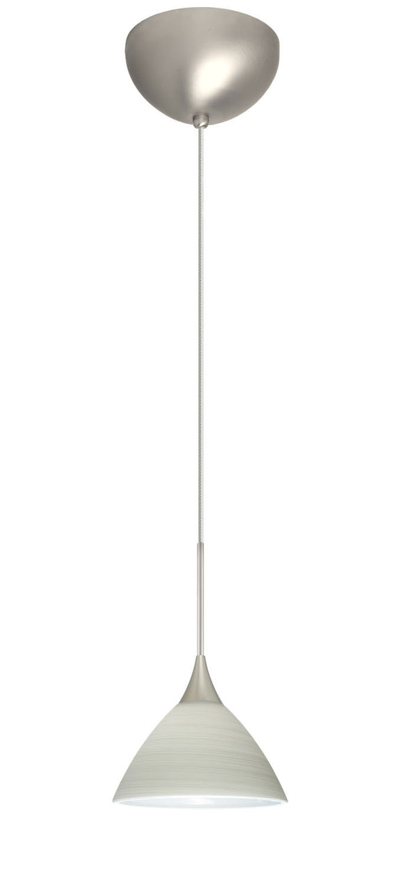 Besa - 1XC-1743KR-SN - One Light Pendant - Domi - Satin Nickel from Lighting & Bulbs Unlimited in Charlotte, NC