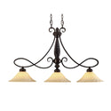 Golden - 8106-10 CDB - Three Light Linear Pendant - Torbellino - Cordoban Bronze from Lighting & Bulbs Unlimited in Charlotte, NC