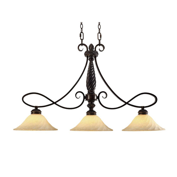 Golden - 8106-10 CDB - Three Light Linear Pendant - Torbellino - Cordoban Bronze from Lighting & Bulbs Unlimited in Charlotte, NC