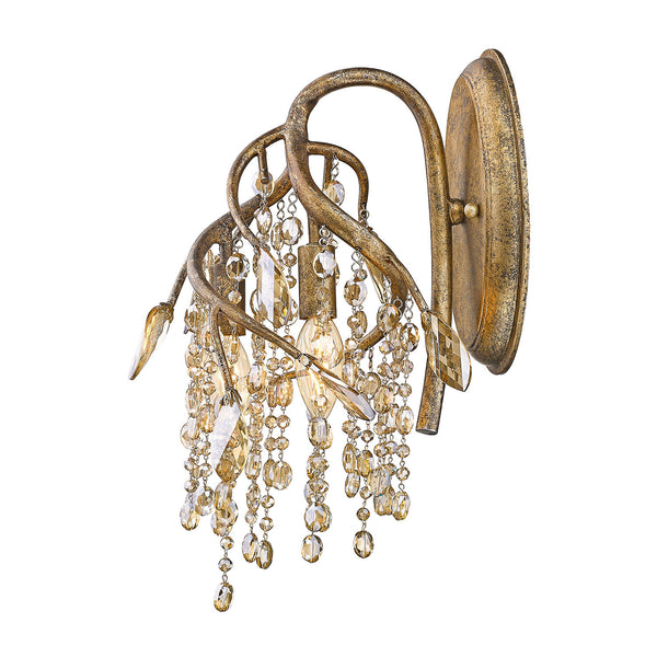 Two Light Wall Sconce from the Autumn Twilight MG Collection in Mystic Gold Finish by Golden