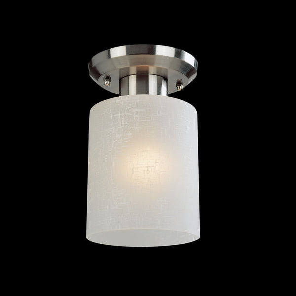 Z-Lite - 152F-1 - One Light Flush Mount - Cobalt - Brushed Nickel from Lighting & Bulbs Unlimited in Charlotte, NC