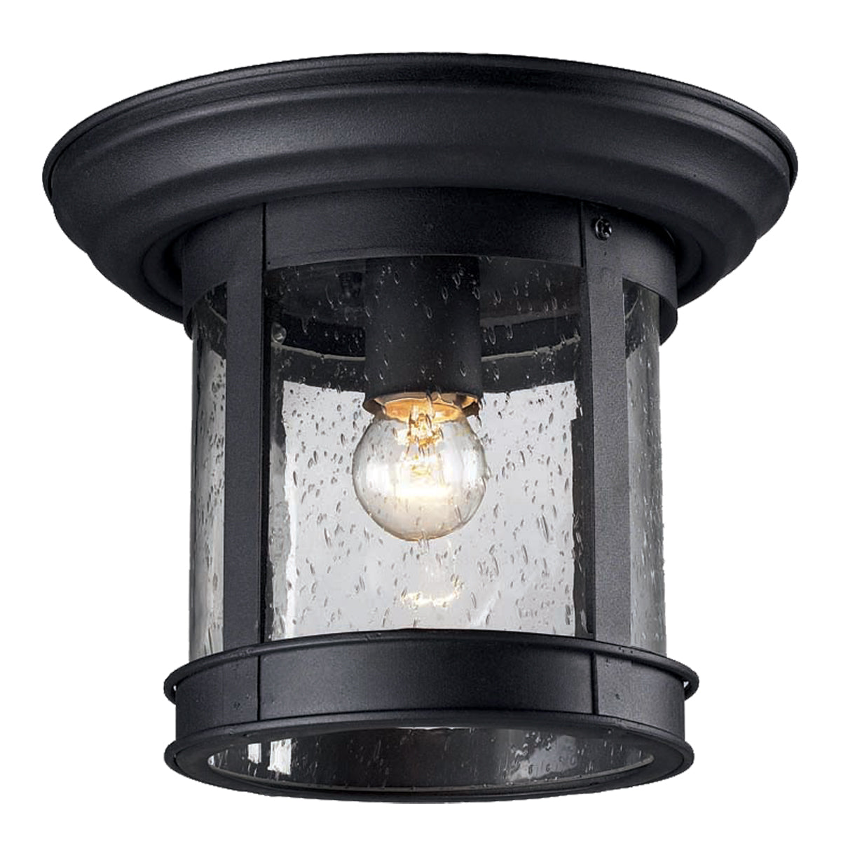 Z-Lite - 515F-BK - One Light Outdoor Flush Mount - Outdoor Flush Mount - Black from Lighting & Bulbs Unlimited in Charlotte, NC