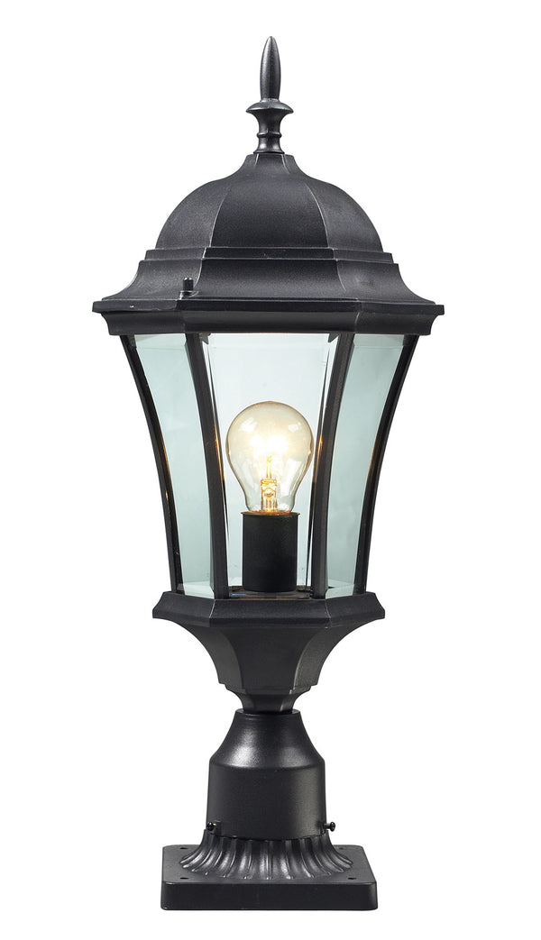 Z-Lite - 522PHM-BK-PM - One Light Outdoor Post Mount - Wakefield - Black from Lighting & Bulbs Unlimited in Charlotte, NC