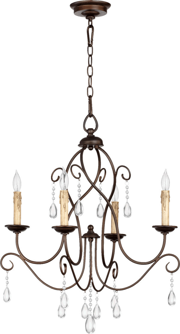 Quorum - 6116-4-86 - Four Light Chandelier - Cilia - Oiled Bronze from Lighting & Bulbs Unlimited in Charlotte, NC