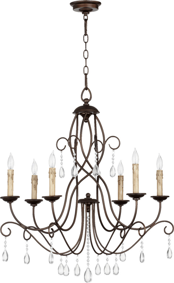 Quorum - 6116-6-86 - Six Light Chandelier - Cilia - Oiled Bronze from Lighting & Bulbs Unlimited in Charlotte, NC