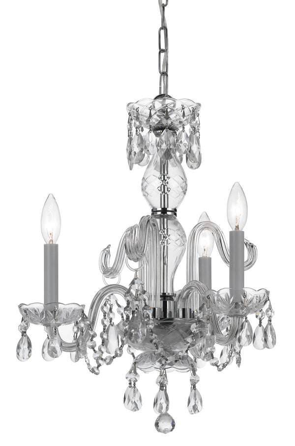 Crystorama - 5044-CH-CL-S - Three Light Mini Chandelier - Traditional Crystal - Polished Chrome from Lighting & Bulbs Unlimited in Charlotte, NC