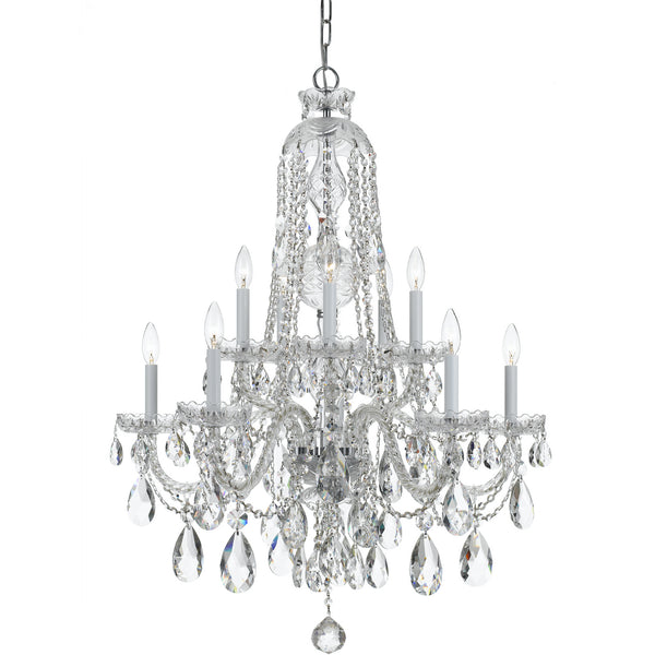 Crystorama - 1110-CH-CL-MWP - Ten Light Chandelier - Traditional Crystal - Polished Chrome from Lighting & Bulbs Unlimited in Charlotte, NC