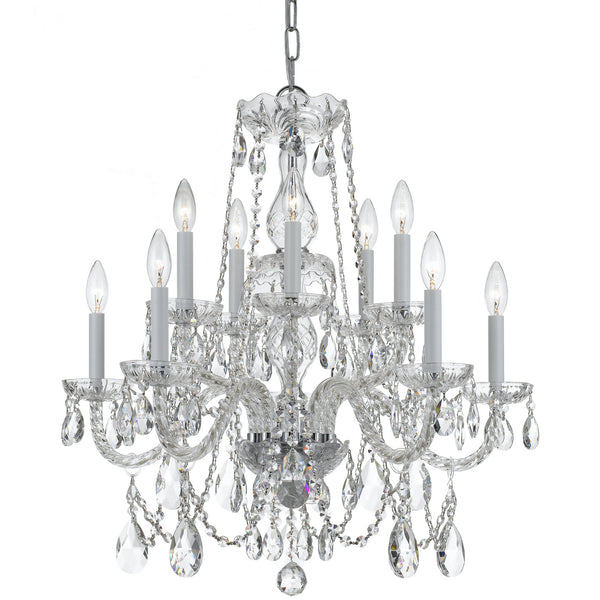 Crystorama - 1130-CH-CL-S - Ten Light Chandelier - Traditional Crystal - Polished Chrome from Lighting & Bulbs Unlimited in Charlotte, NC