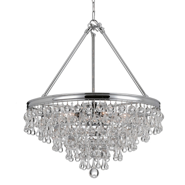 Crystorama - 137-CH - Eight Light Chandelier - Calypso - Polished Chrome from Lighting & Bulbs Unlimited in Charlotte, NC
