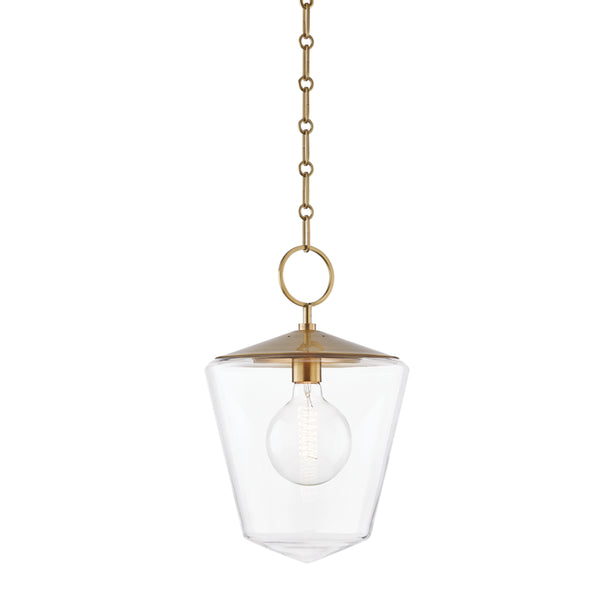 Hudson Valley - 8312-AGB - One Light Pendant - Greene - Aged Brass from Lighting & Bulbs Unlimited in Charlotte, NC