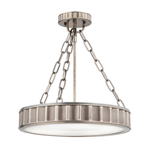 Hudson Valley - 901-HN - Three Light Semi Flush Mount - Middlebury - Historic Nickel from Lighting & Bulbs Unlimited in Charlotte, NC