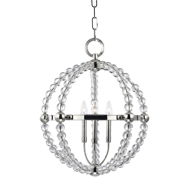 Hudson Valley - 3120-PN - Three Light Pendant - Danville - Polished Nickel from Lighting & Bulbs Unlimited in Charlotte, NC