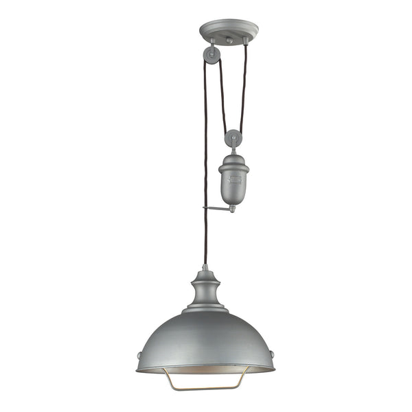 ELK Home - 65081-1 - One Light Pendant - Farmhouse - Aged Pewter from Lighting & Bulbs Unlimited in Charlotte, NC