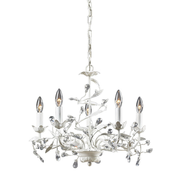 ELK Home - 18113/5 - Five Light Chandelier - Circeo - Antique White from Lighting & Bulbs Unlimited in Charlotte, NC