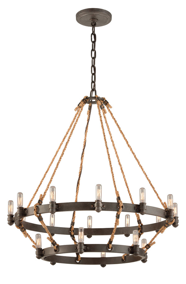 Troy Lighting - F3128 - 18 Light Pendant - Pike Place - Shipyard Bronze from Lighting & Bulbs Unlimited in Charlotte, NC