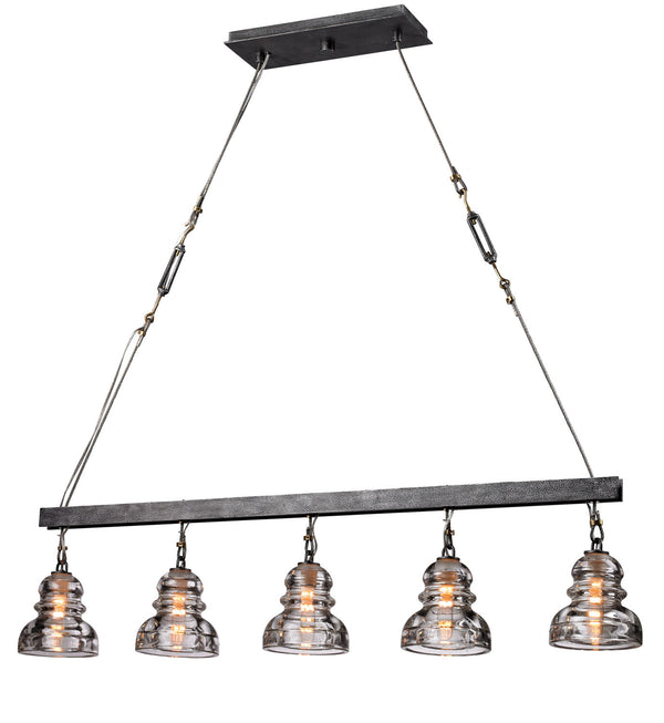 Troy Lighting - F3138 - Five Light Island Pendant - Menlo Park - Old Silver from Lighting & Bulbs Unlimited in Charlotte, NC