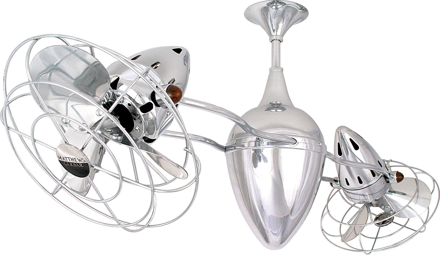 Matthews Fan Company - AR-CR-MTL - 48" Ceiling Fan - Ar Ruthiane - Polished Chrome from Lighting & Bulbs Unlimited in Charlotte, NC