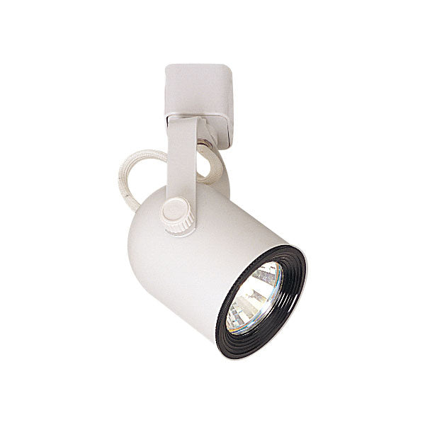 Nora Lighting - NTH-694W - Mini Baffle Round Back Cylinder Track Head, Mr16 - Track Gu10 Line Voltage - White from Lighting & Bulbs Unlimited.