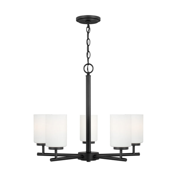 Generation Lighting - 31161-112 - Five Light Chandelier - Oslo - Midnight Black from Lighting & Bulbs Unlimited in Charlotte, NC