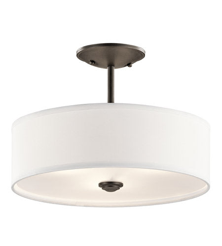 Shailene 3 Light 14 inch Olde Bronze Semi Flush Light Ceiling Light by Kichler (Final Sale)