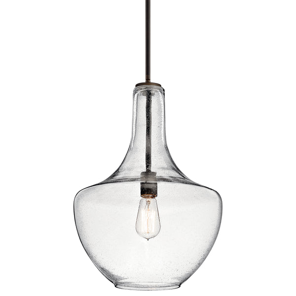 One Light Pendant from the Everly Collection in Olde Bronze Finish by Kichler