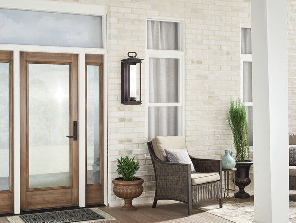 One Light Outdoor Post Mount from the South Hope Collection in Rubbed Bronze Finish by Kichler