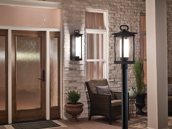 One Light Outdoor Post Mount from the South Hope Collection in Rubbed Bronze Finish by Kichler
