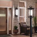 One Light Outdoor Post Mount from the South Hope Collection in Rubbed Bronze Finish by Kichler