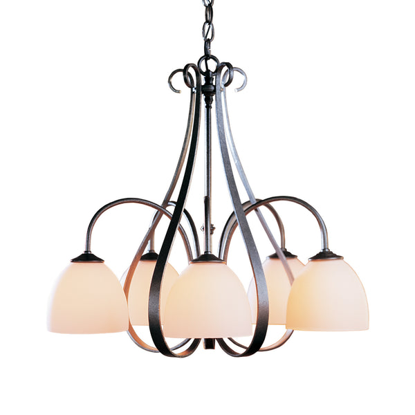 Five Light Chandelier from the Sweeping Taper Collection by Hubbardton Forge