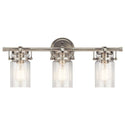 Three Light Bath from the Brinley Collection in Brushed Nickel Finish by Kichler (Clearance Display, Final Sale)