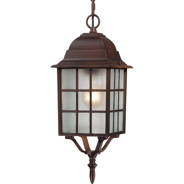 Nuvo Lighting - 60-4912 - One Light Hanging Lantern - Adams - Rustic Bronze from Lighting & Bulbs Unlimited in Charlotte, NC