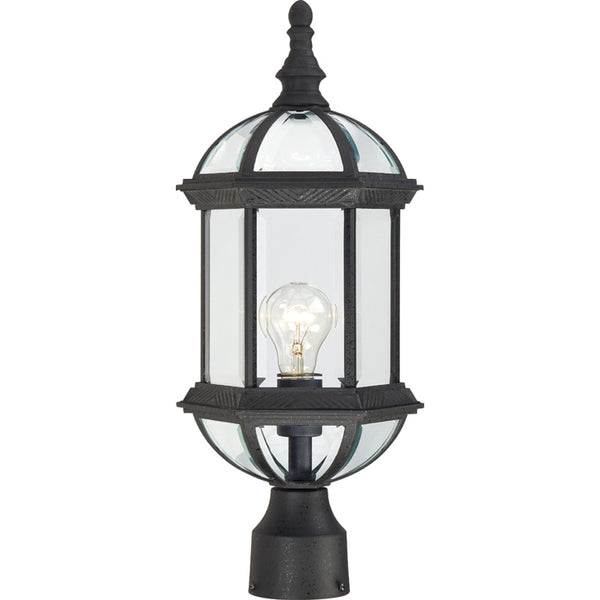 Nuvo Lighting - 60-4976 - One Light Post Lantern - Boxwood - Textured Black from Lighting & Bulbs Unlimited in Charlotte, NC
