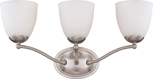 Nuvo Lighting - 60-5033 - Three Light Vanity - Patton - Brushed Nickel from Lighting & Bulbs Unlimited in Charlotte, NC