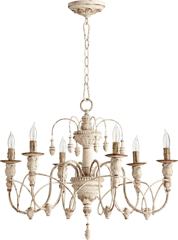 Quorum - 6016-6-70 - Six Light Chandelier - Salento - Persian White from Lighting & Bulbs Unlimited in Charlotte, NC