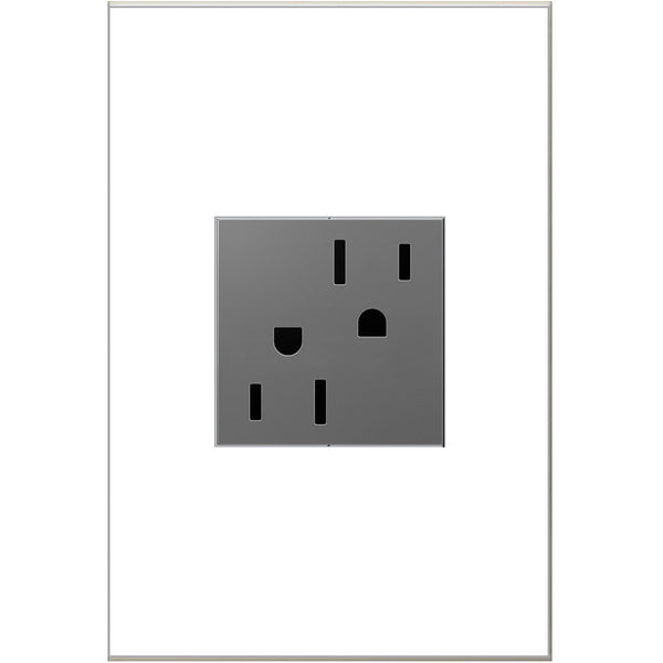 Legrand - ARTR152M4 - Tamper-Resistant Outlet - Adorne - Magnesium from Lighting & Bulbs Unlimited in Charlotte, NC