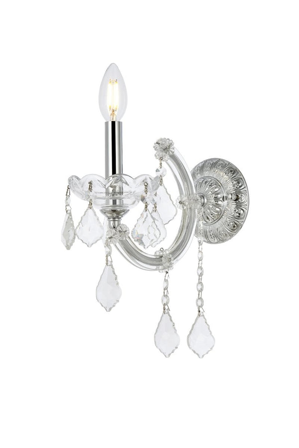 Elegant Lighting - 2800W1C/RC - One Light Wall Sconce - Maria Theresa - Chrome from Lighting & Bulbs Unlimited in Charlotte, NC